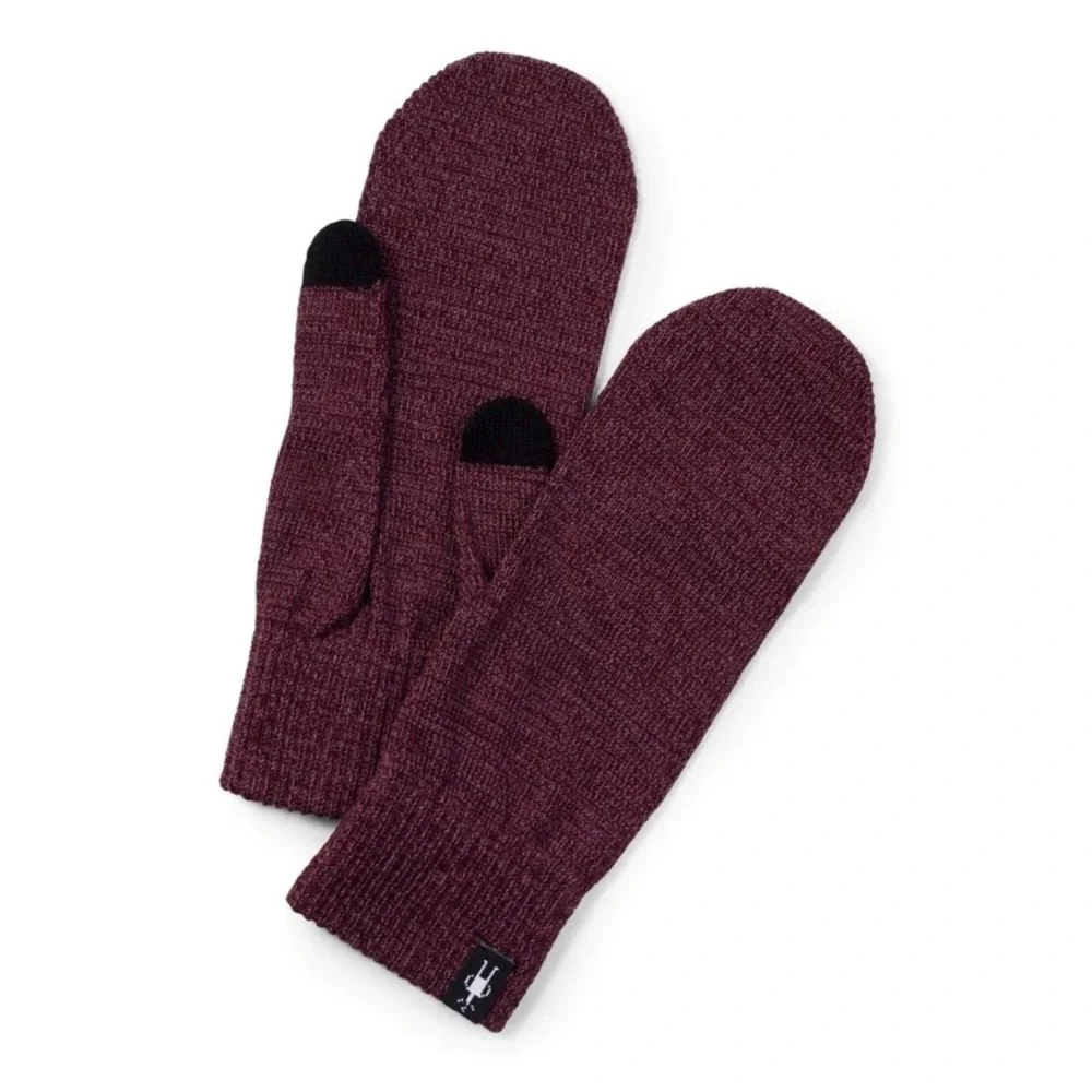 SmartWool Women's Merino Wool Knit Mittens Argyle Purple
